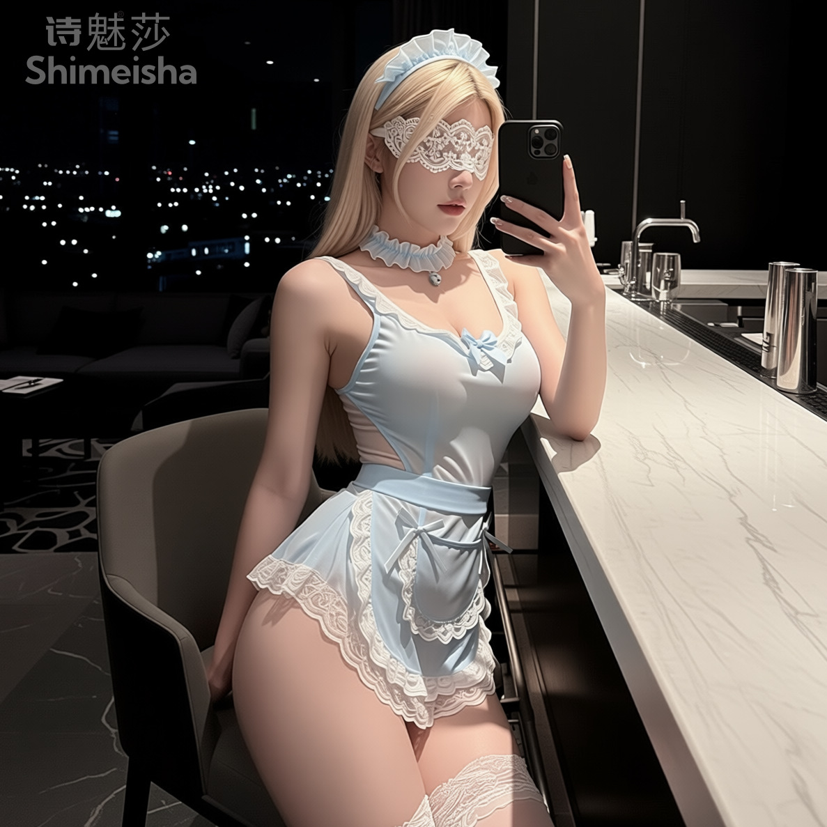 Jimiko, blauw-witte kanten ted - Lace Teddy Lingerie recensie en prijs