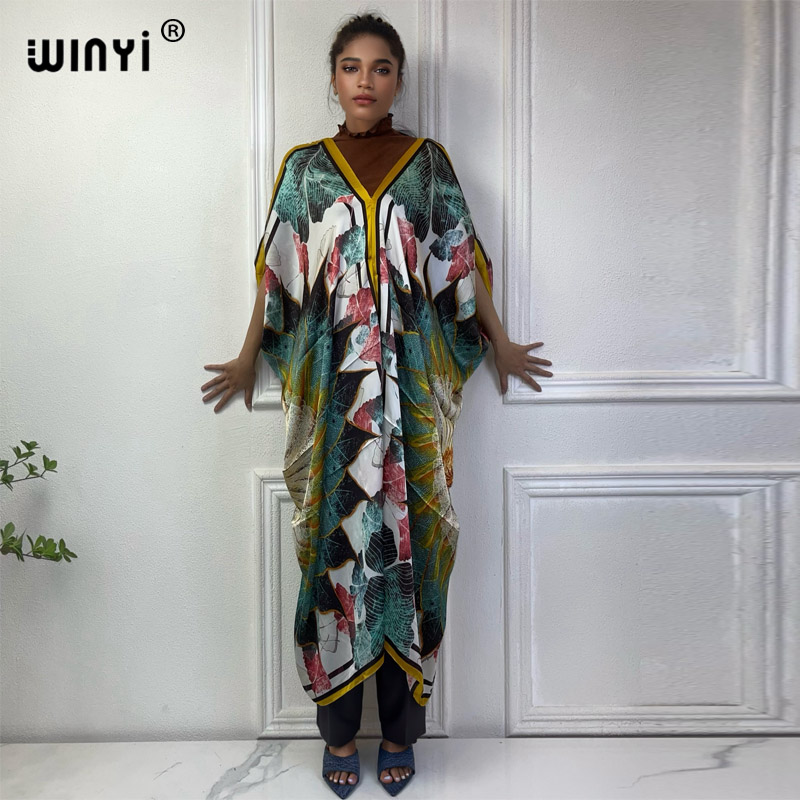 Winyi Zomer Afrikaanse V-Hals  - Robe Silk Women recensie en prijs
