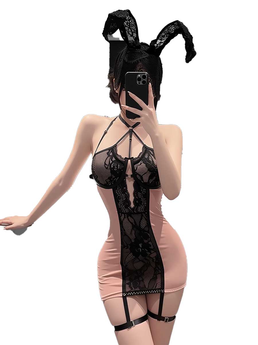 Jimiko voor dames: roze en zwa - Lace Teddy Lingerie recensie en prijs