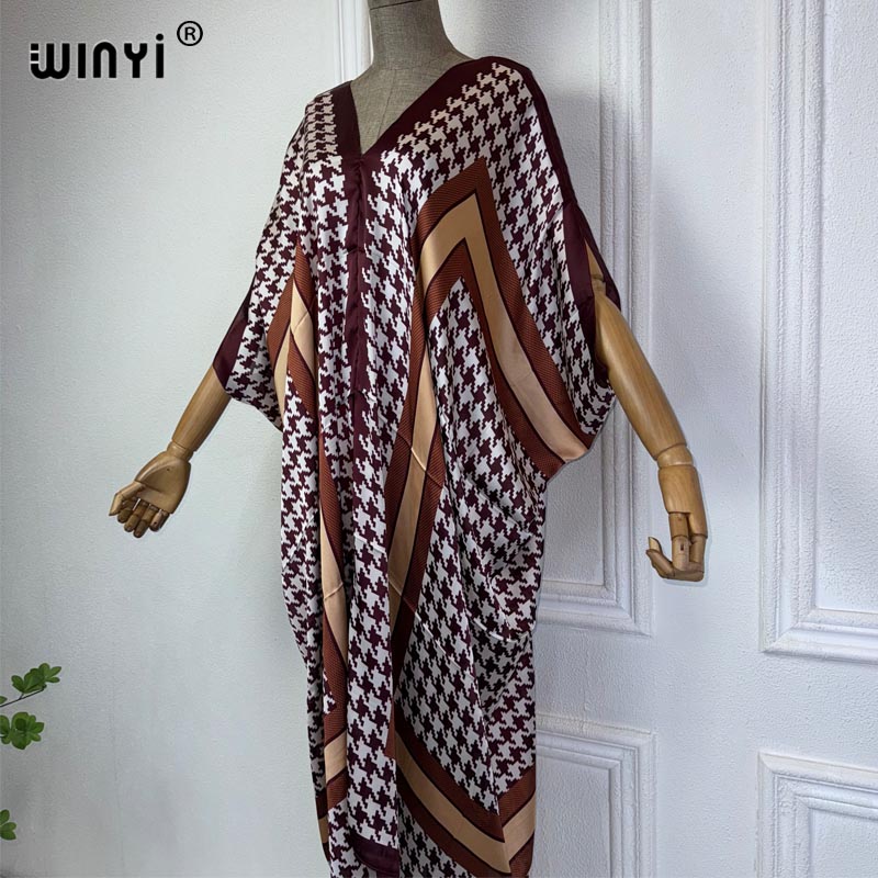 Winyi Zomer Afrikaanse V-Hals  - Robe Silk Women recensie en prijs